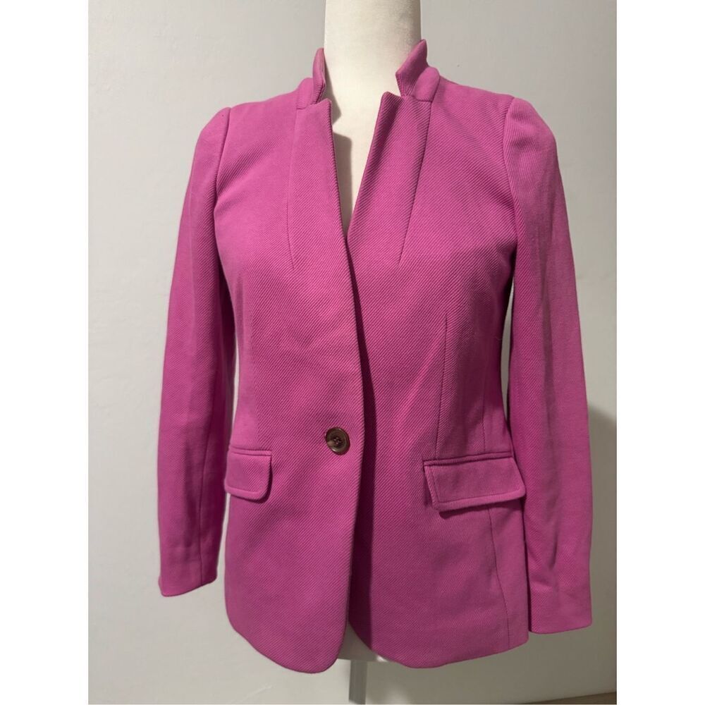 Talbots pink blazer one button front 4P
